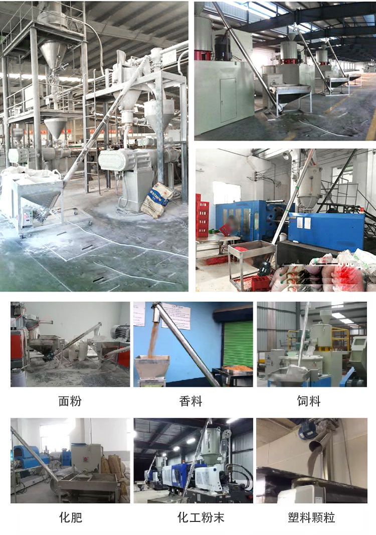 傾斜螺旋輸送機(jī)適用范圍：建材行業(yè)，化工行業(yè)，電力行業(yè)，煤炭行業(yè)，食品行業(yè)，造紙行業(yè)等